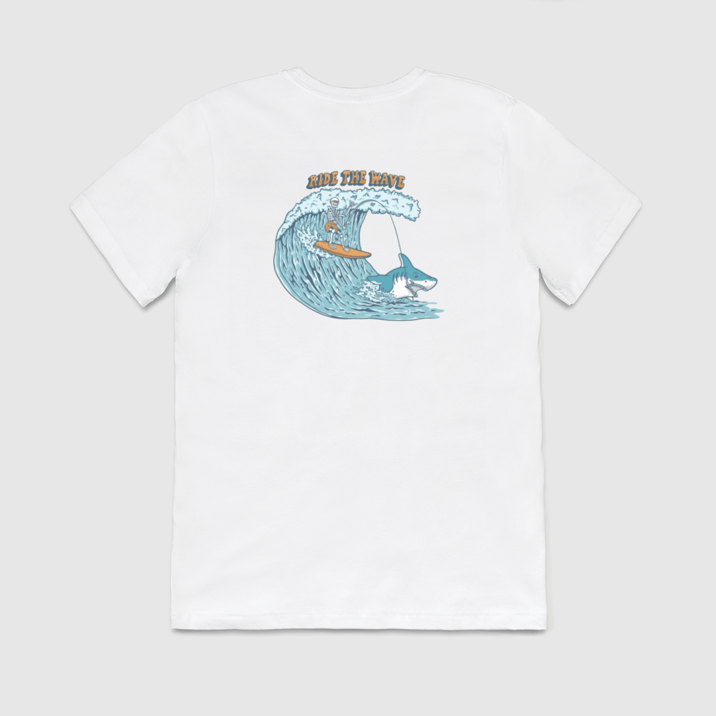 Shaka Crew Tee - shirt - shark - skeleton - surfing - skull - cotton - waves - outerbanks - north carolina - obx - Calo
